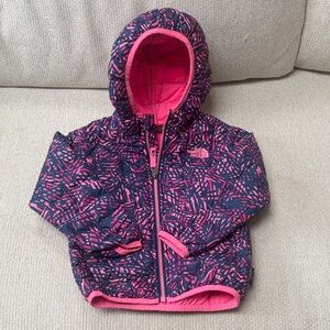 The North Face Pink and Blue Patterned Jacket